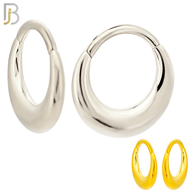 G23-ES489 - G23 Titanium Slim Tapered Hinged Hoop Earrings image 0