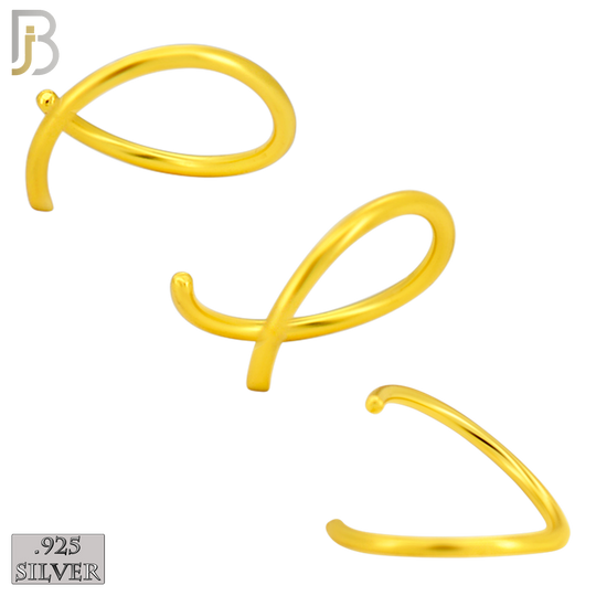 925-CT02 - 925 Sterling Silver Gold Plated 20g Seamless Continuous Ring Hoop Piercing (Pack of 6) image 3