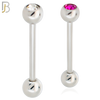 BB05S-5 - 316L Surgical Steel Screw Barbell with 5mm Bezel Ball External Threaded (PACK OF 6) image 0