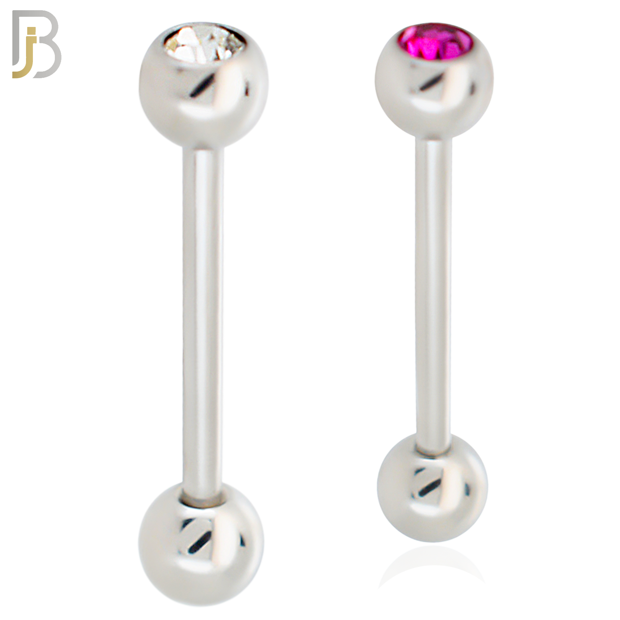 BB05S-5 - 316L Surgical Steel Screw Barbell with 5mm Bezel Ball External Threaded (PACK OF 6) image 0