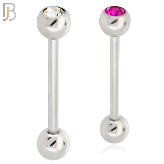 BB05S-5 - 316L Surgical Steel Screw Barbell with 5mm Bezel Ball External Threaded (PACK OF 6) image 0