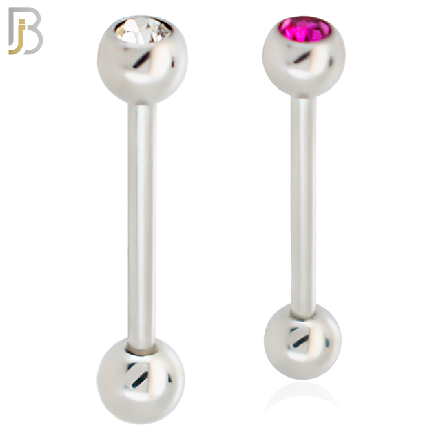 BB05S-5 - 316L Surgical Steel Screw Barbell with 5mm Bezel Ball External Threaded (PACK OF 6) image 0