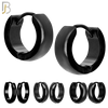 ES01K - 316L Stainless Steel Black Plated Plain Curve Design Huggies image 0