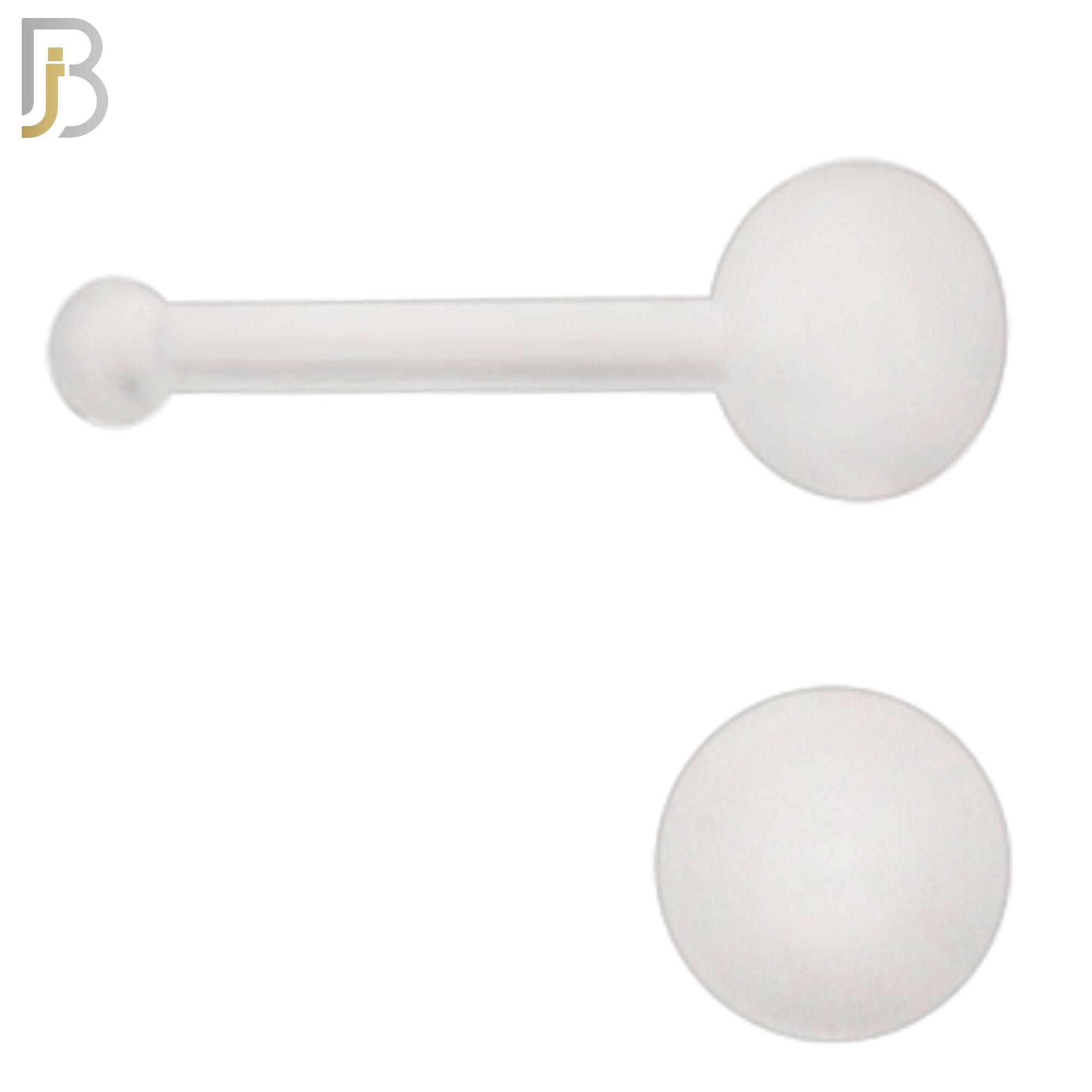 PK-NR09-2 - "Bioflex"120 Pcs, Clear Acrylic Flexible Nose Bone Retainer, 20g Thick 2mm Disk Shaped Top image 3
