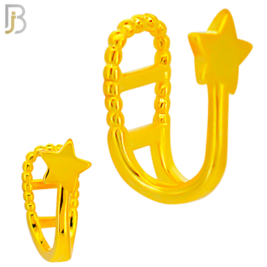FES002 - Plain Star Ear Cuff in Brass (Sold Per Piece) image 2