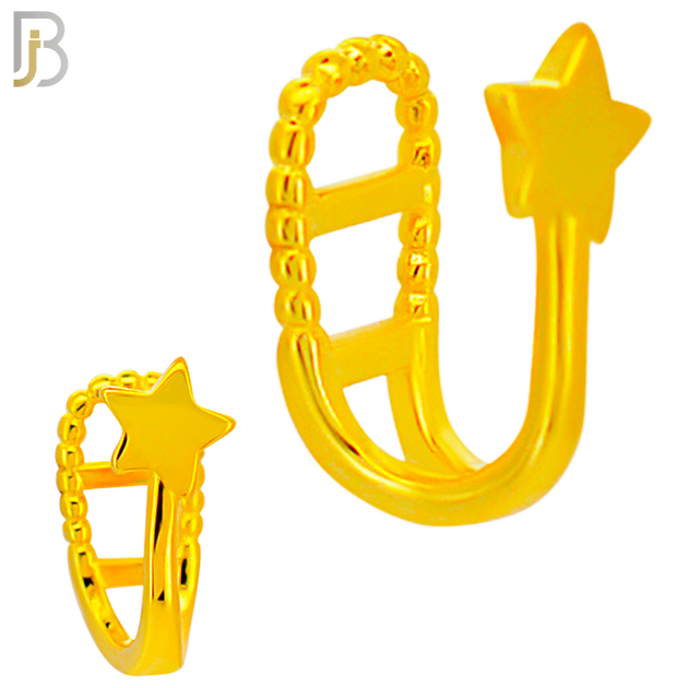 FES002 - Plain Star Ear Cuff in Brass (Sold Per Piece) image 2