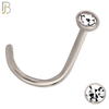 NR36CS - 316L Surgical Steel Nose Screw Bezel Setting Round Clear Zircon (PACK OF 6) image 3