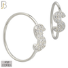 925-CT117-  925 Sterling Silver CZ Letter "S" Hoop with Multi CZ (Pack of 6) image 1