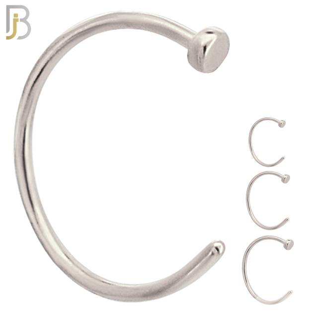 CT09S - 20g Thickness 316L Surgical Steel Hoops Piercing Half Moon Design (PACK OF 6) image 0