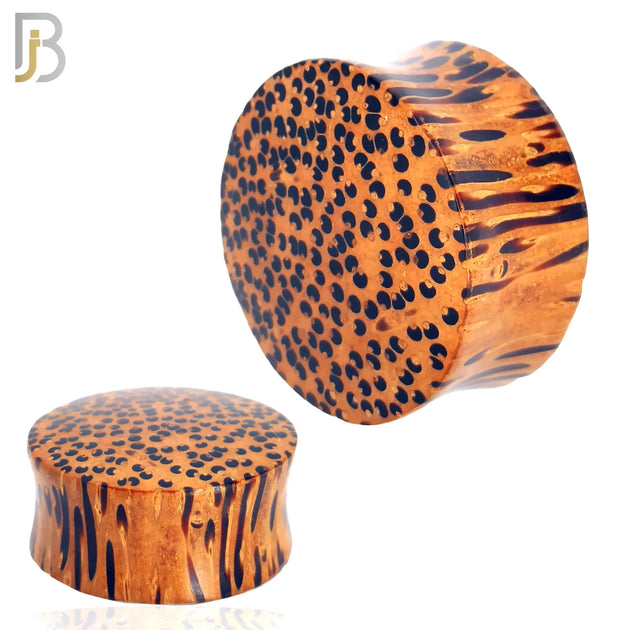 PWSC - Coconut Organic Wood Solid Flare Plugs Sold as Pair image 0