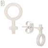 ES08 - 316L Stainless Steel Female Symbol Gender Design Earring Stud image 2