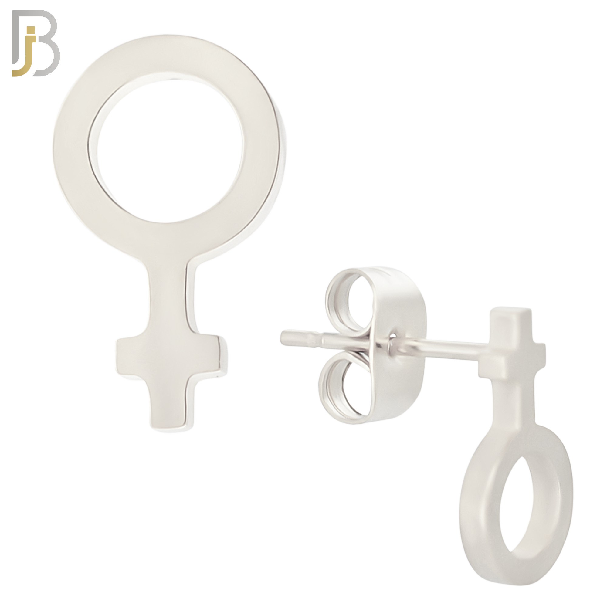 ES08 - 316L Stainless Steel Female Symbol Gender Design Earring Stud image 2
