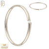 14-CT02 - 14k Solid White Gold Seamless Continuous Ring Hoops Piercing image 0