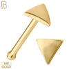 14-NR25BY - 14k Solid Gold Nose Bone Plain Triangle Design image 0