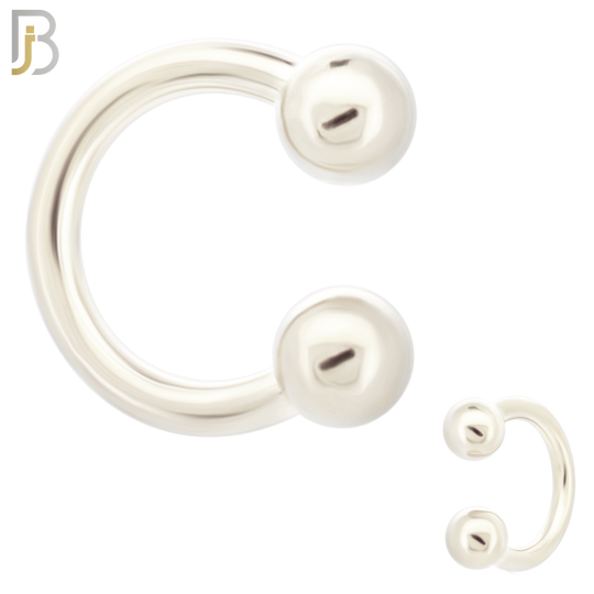 HS01S - 316L Surgical Steel Horseshoe Plain  Screw Ball External Threaded (PACK OF 6) image