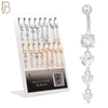 PK-N001 - 316L Surgical Steel Different Designs Dangle Belly Rings - Pack of 16 image 0