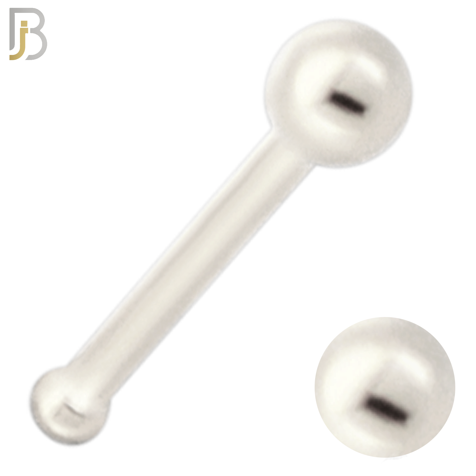NR07B - 316L Surgical Steel Nose Bone with 2mm Plain Ball Stud (PACK OF 6) image 1