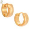 ES01R - 316L Stainless Steel RoseGold Plated Plain Curve Design Huggies image 5