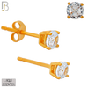 925-ES71-RC - .925 Sterling Silver Rose Gold Plated Earring Stud Casting Round Prong Setting Clear Zircon image 3