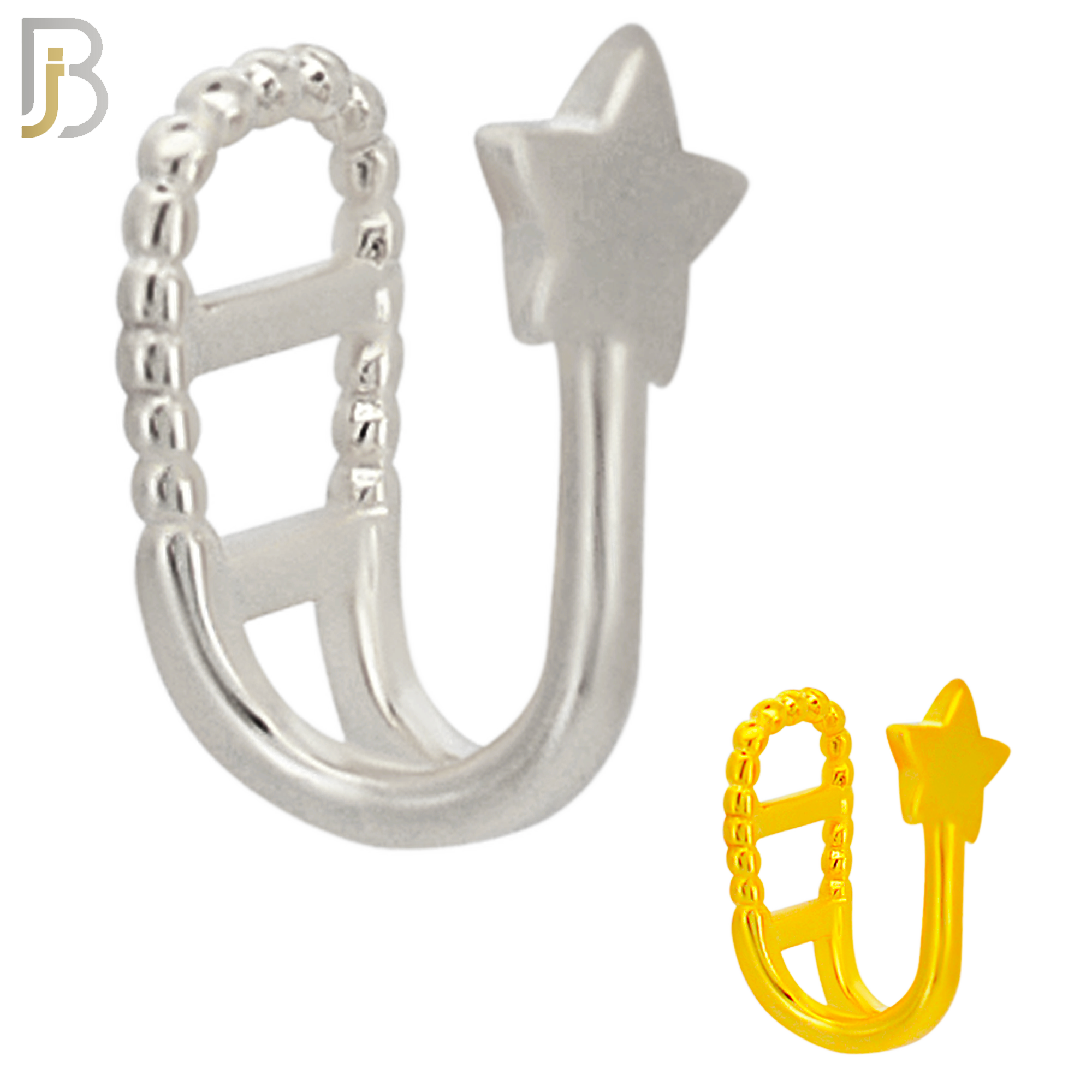 FES002 - Plain Star Ear Cuff in Brass (Sold Per Piece) image 0