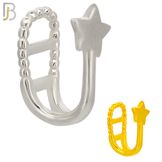 FES002 - Plain Star Ear Cuff in Brass (Sold Per Piece) image 0