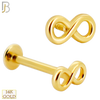 14-LB124 - 14k Yellow Gold Infinity Symbol Labret - Yellow Gold image