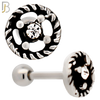 TB119 - 316L Stainless Steel Wheel Tragus/Cartilage Barbell (PACK OF 6) image 1