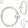 PK-CT11 - 316L Surgical Steel Twisted Hoops Seamless Pack of 30 and Fixed Beads 2mm Pack of 30 image 1
