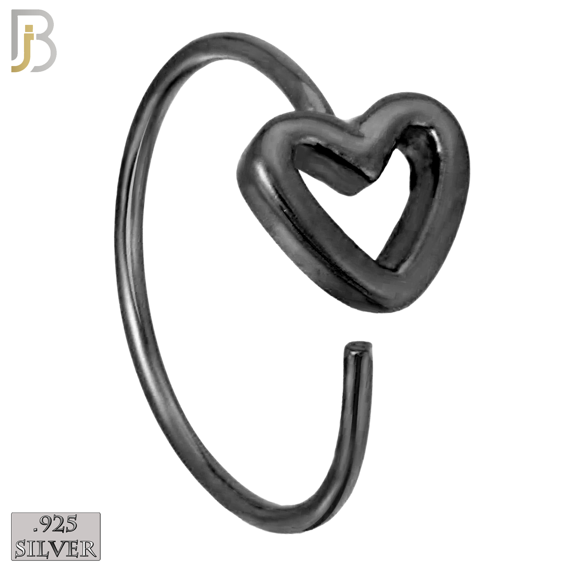 925-CT06 - 925 Sterling Silver 22g Thickness Hollow Heart Design (PACK OF 6) image 2