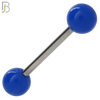 PK-BB03S - 316L Surgical Steel Barbell with Solid Color Acrylic Ball Screw External Threaded Pack of 120 image 4