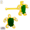 925-NR122B - 925 Silver Nose Bone Turtle Shape with Enamel  - Pack of 6 image 1