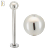 LB01S - 316L Surgical Steel Plain Labret Screw Ball External Threaded (PACK OF 6) image 1