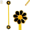 BB22 - 316L Surgical Steel Screw Bar Daisy Flower Design with Zircon Barbell Industrial (PACK OF 4) image 2