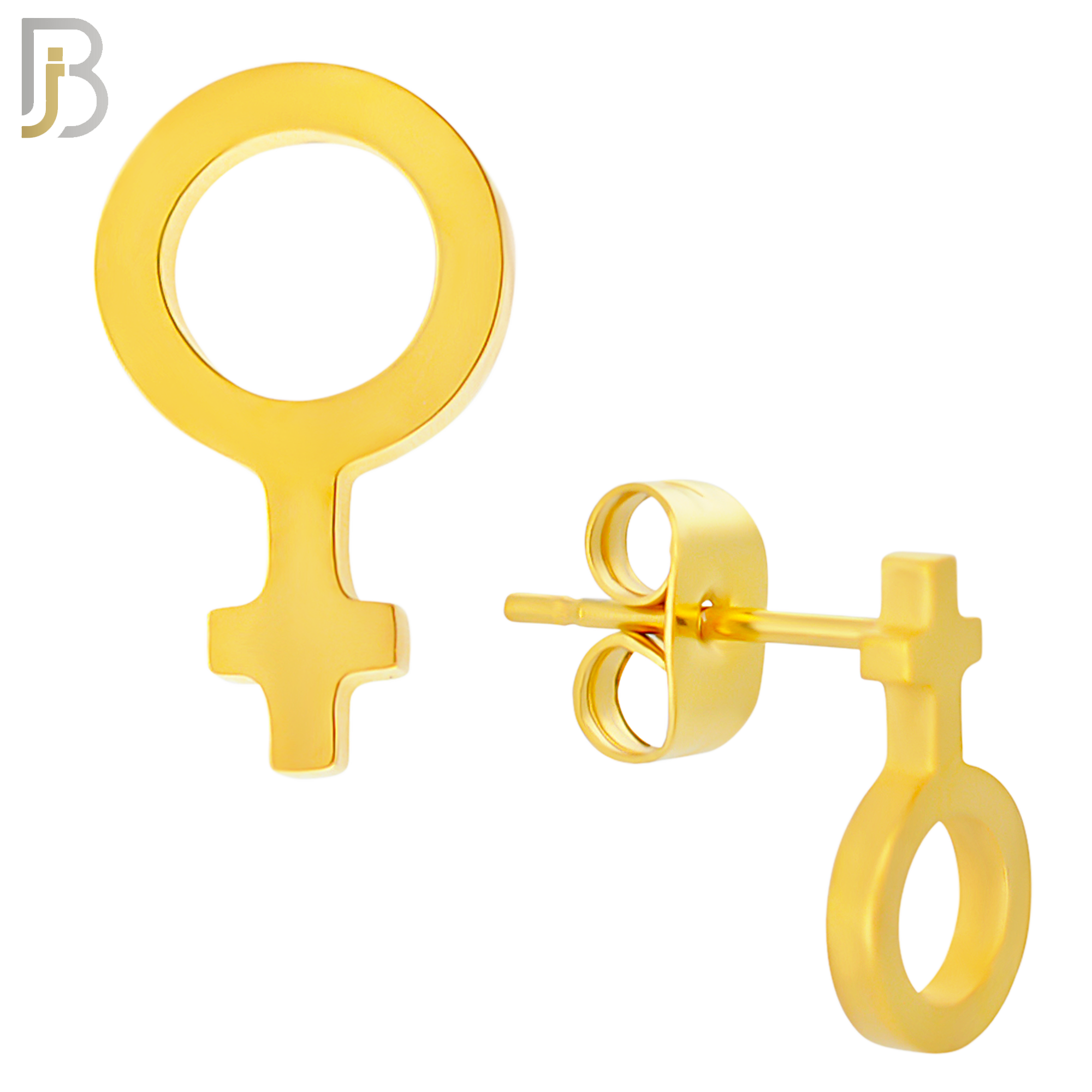 ES08 - 316L Stainless Steel Female Symbol Gender Design Earring Stud image 1