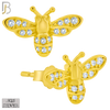 925-ES364 - .925 Sterling Silver Bee Stud Earrings image 2