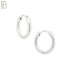 ES95S - 316L Stainless Steel 2mm Thickness Plain Hoops Design Huggies Clip On image 2