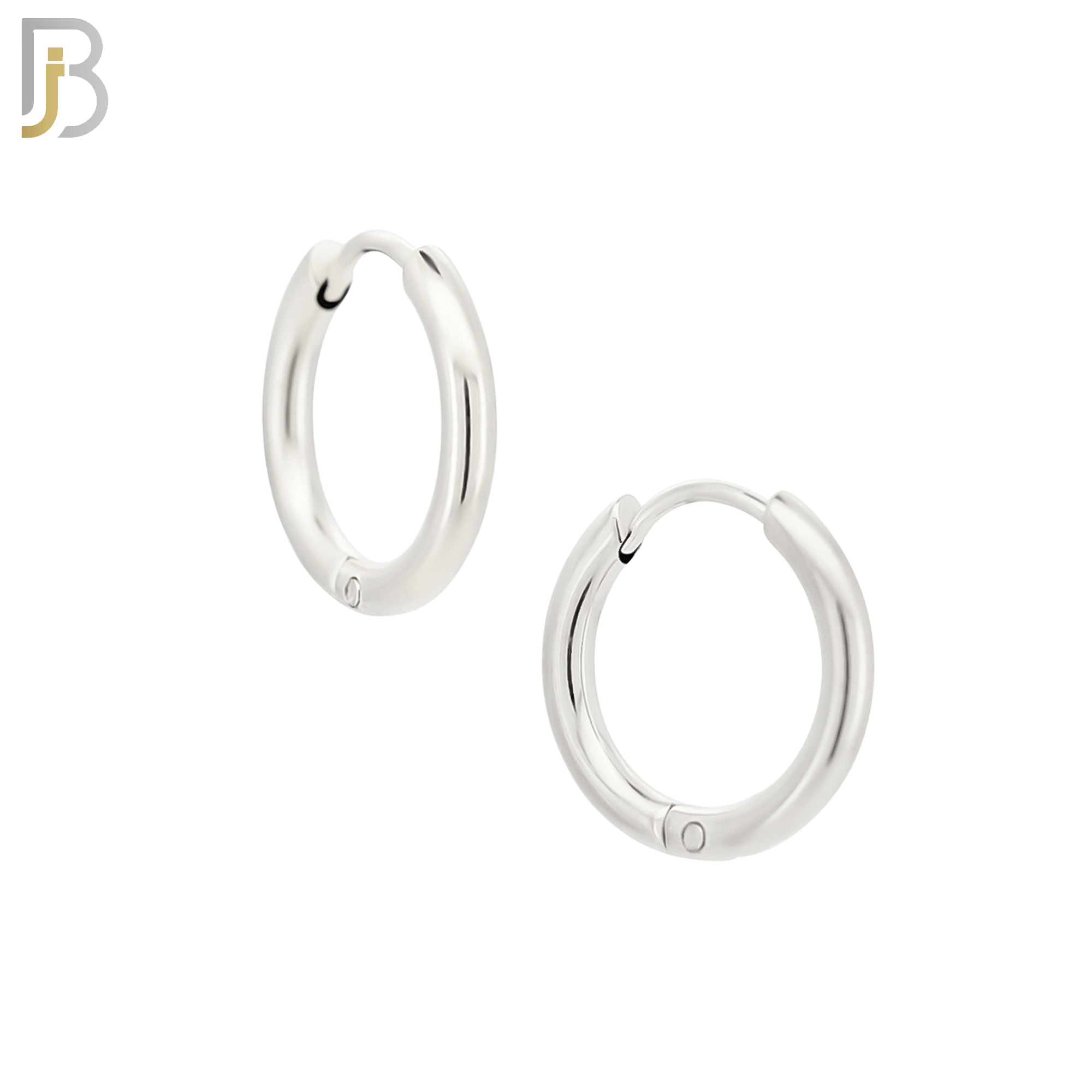 ES95S - 316L Stainless Steel 2mm Thickness Plain Hoops Design Huggies Clip On image 2