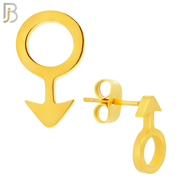 ES11 - 316L Stainless Steel Male Symbol Gender Design Earring Stud image 2