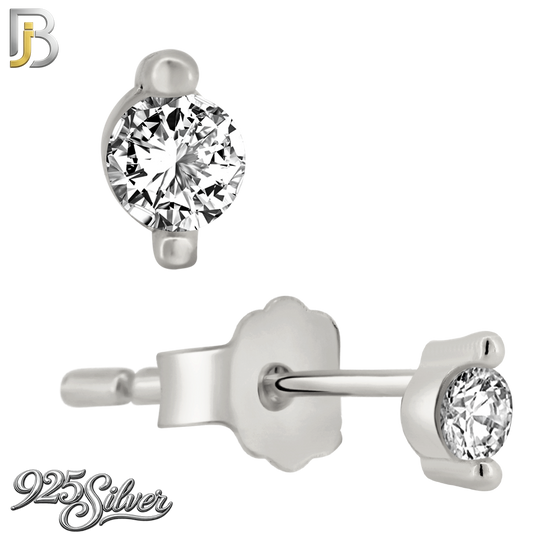 925-ES388 - .925 Sterling Silver (Single CZ in two Prong, Cross, Teddy Bear)