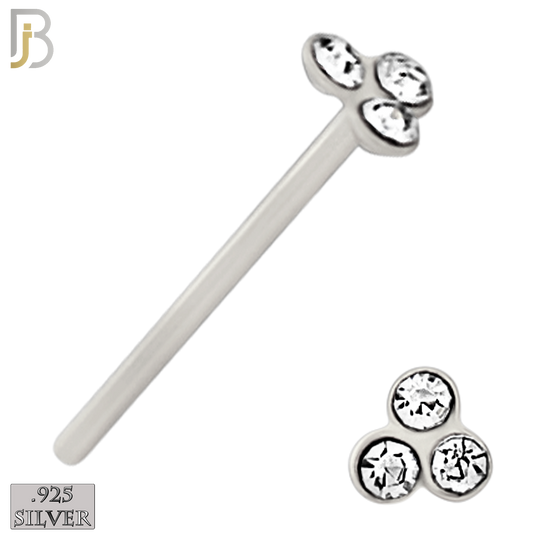 925-PK-NR08SS - .925 Sterling Silver Nose Stud "Bend it Yourself" Assorted Shape