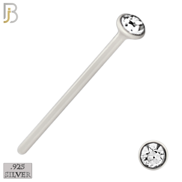 925-PK-NR08SS - .925 Sterling Silver Nose Stud "Bend it Yourself" Assorted Shape