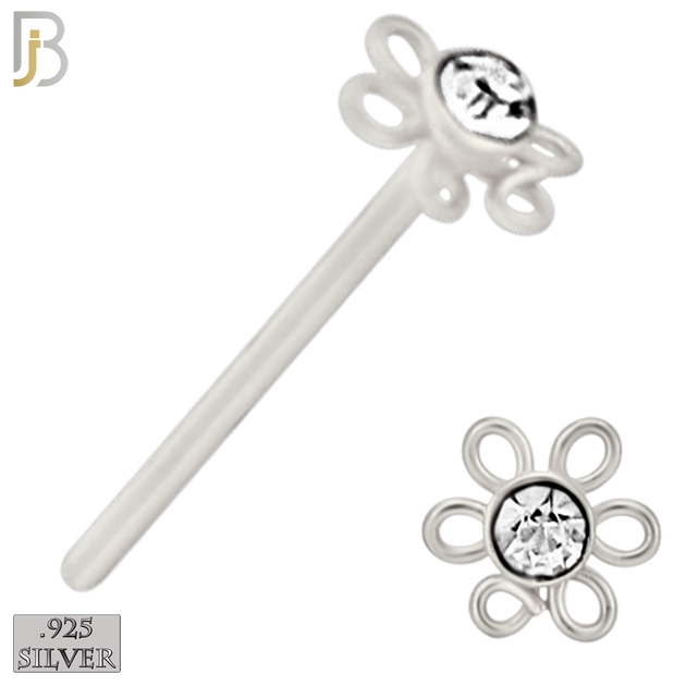 925-PK-NR08SS - .925 Sterling Silver Nose Stud "Bend it Yourself" Assorted Shape