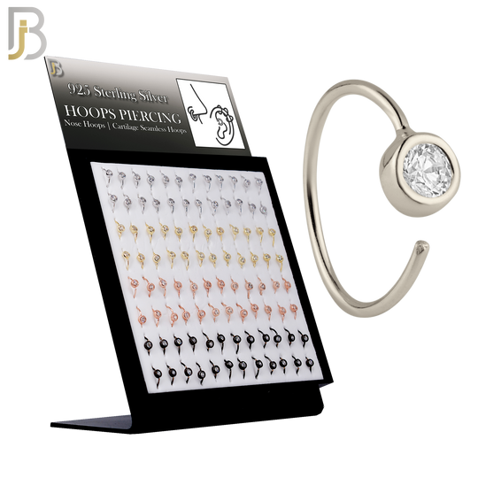 925 Sterling Silver Nose Hoops Pack of 96