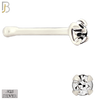 925-PK-NR01S-3C - Mixed of 1.5mm, 1.8mm, 2mm Clear CZ 22g Thickness  925 Sterling Silver Nose Bones, Prong Set Packages Pack of 120 image 4