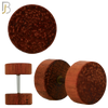 FP29-RB - Red Brown Plain Wood Fake Plug (PACK OF 3 Pairs) image 0