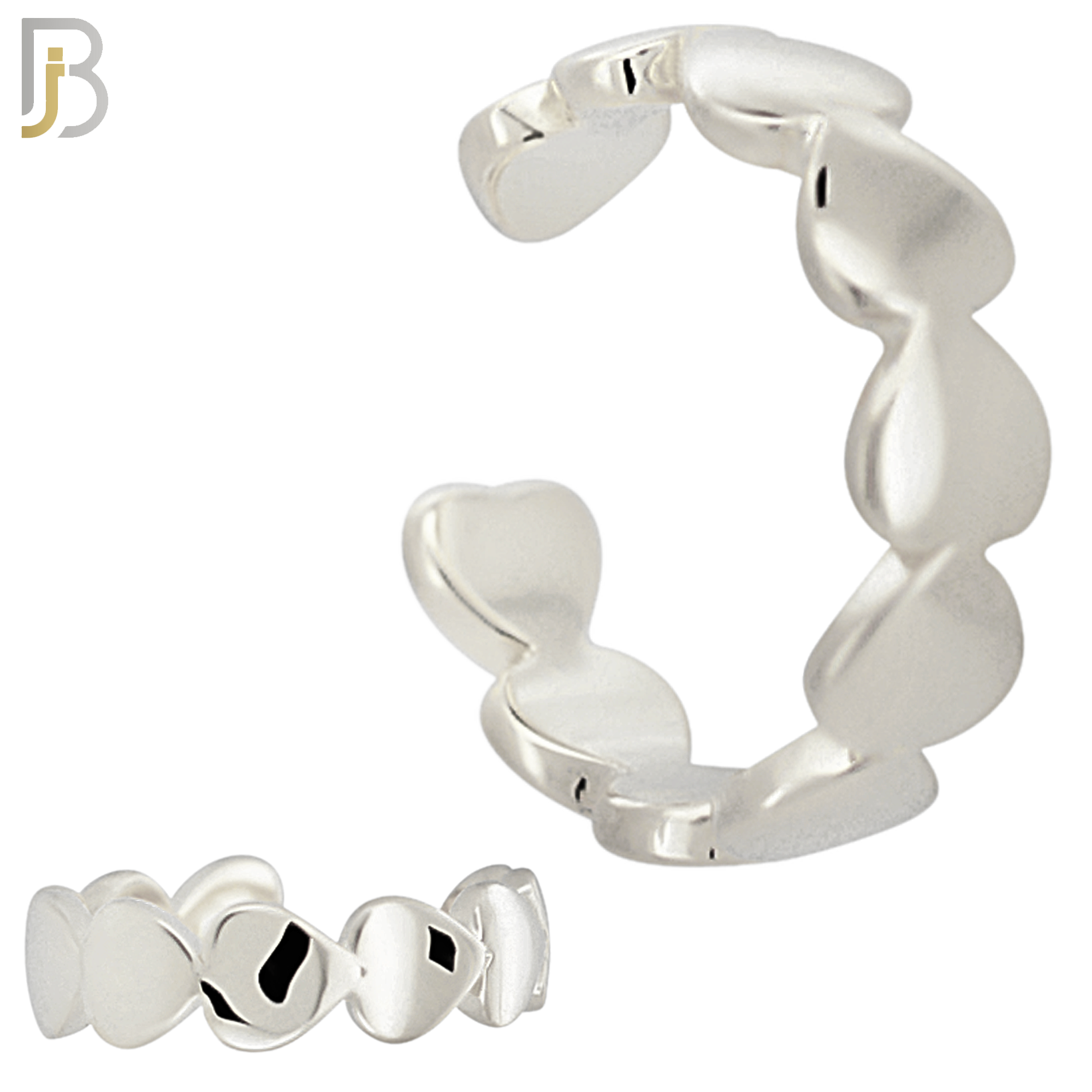 FES012 - Plain Multi Heart Ear Cuff in Brass (Sold Per Piece) image 1