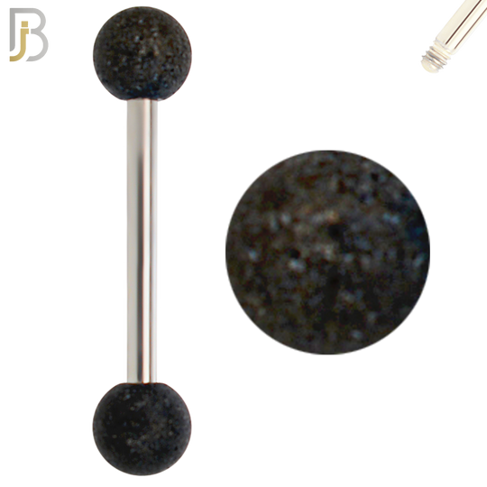 BB67 - 316L Surgical Steel Bar Matte Texture Ball  External Threaded (PACK OF 6) image 1