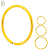 CT02G -  Gold Plated 316L Surgical Steel Hoops Seamless Continuous Ring Twist to Open (PACK OF 6) image 0