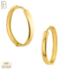 14-ES61Y - 14k Solid Gold Plain Hoops Earring image 1