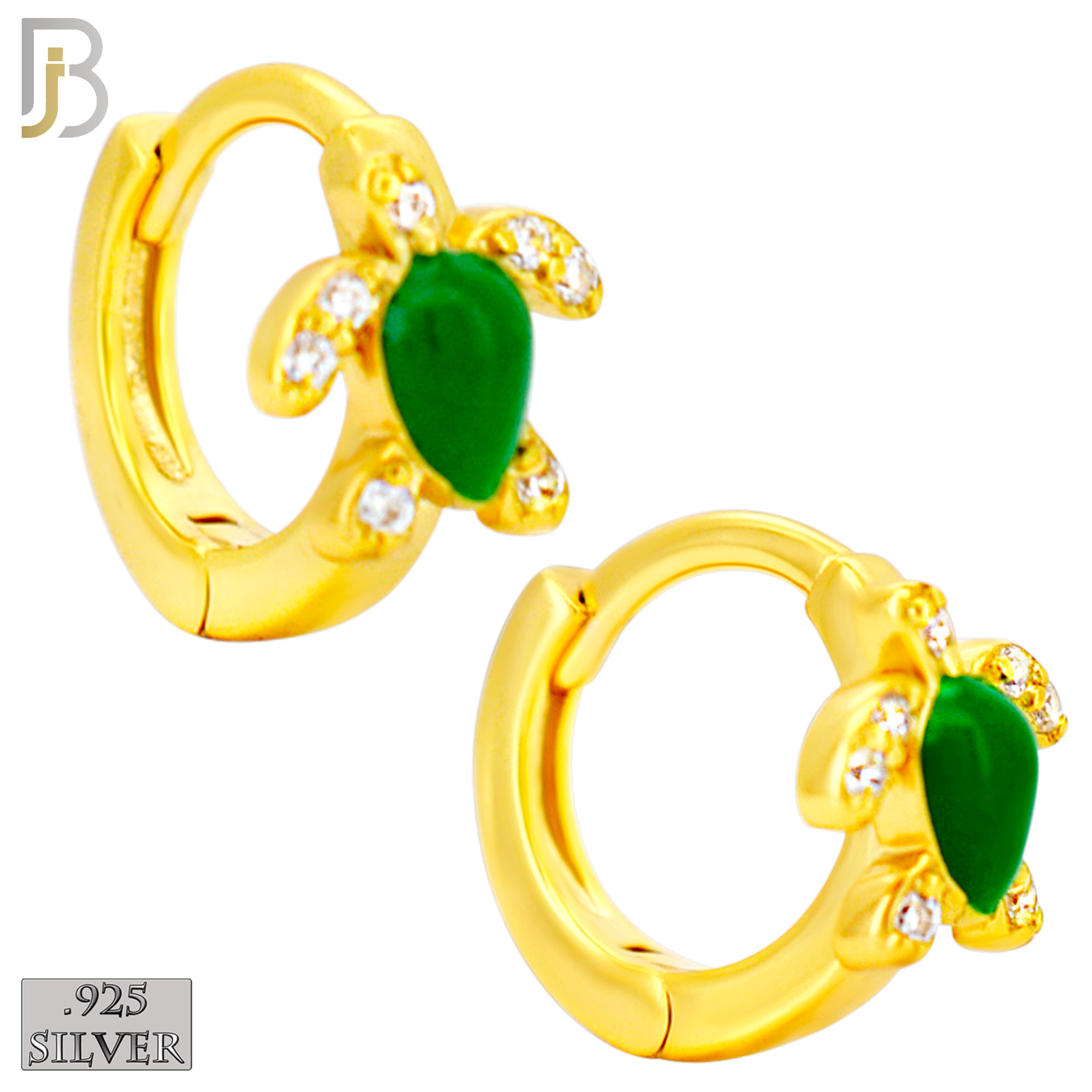 925-ES449 - 925 Sterling Silver Turtle Huggies Earring image 4